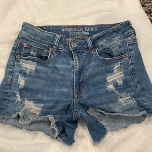 American Eagle Outfitters Ripped Blue Jean Shorts